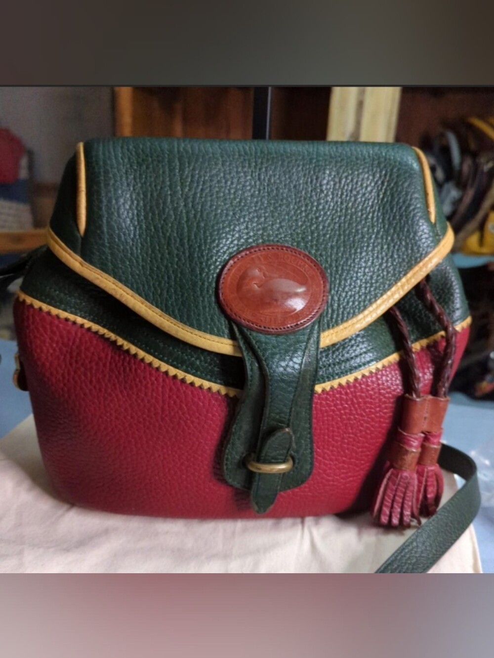 1990's Rare Tricolor vintage Dooney & Bourke Teton Mini Backpack GUC